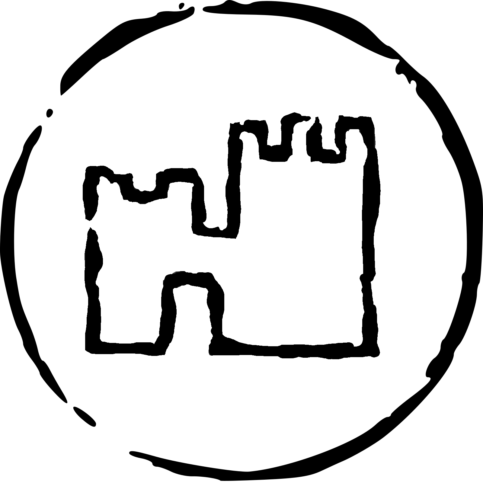 rubber stamp signifying the status of 'castle calibre'